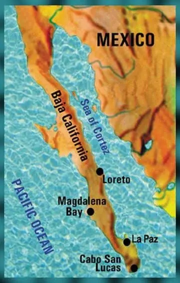 Baja map california