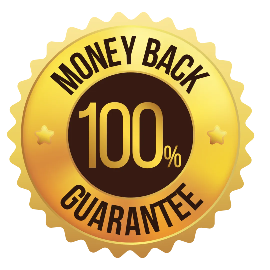 Money back guarantee gold badge
